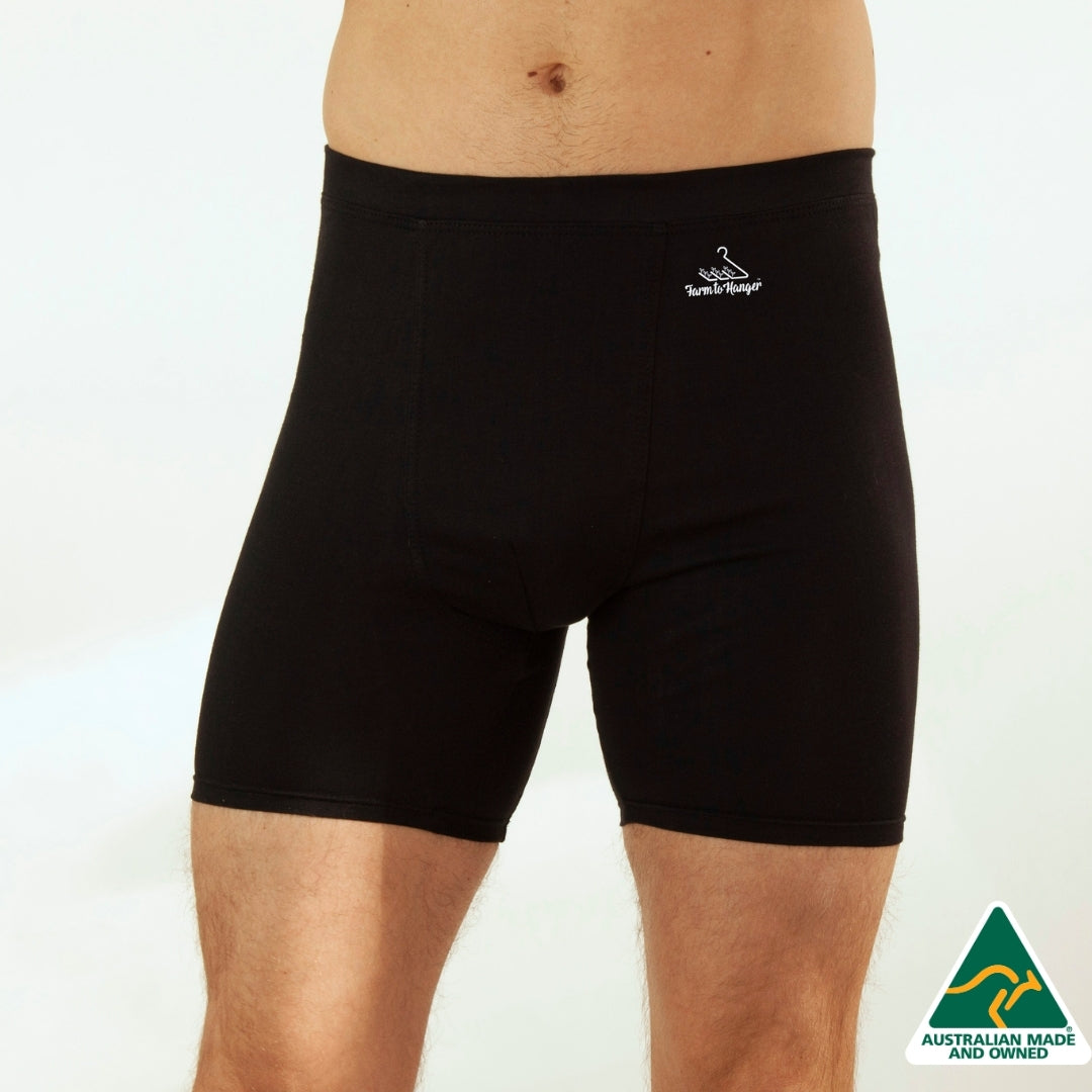 Men's Comfy Trunks, Long Leg - Five Set - Black