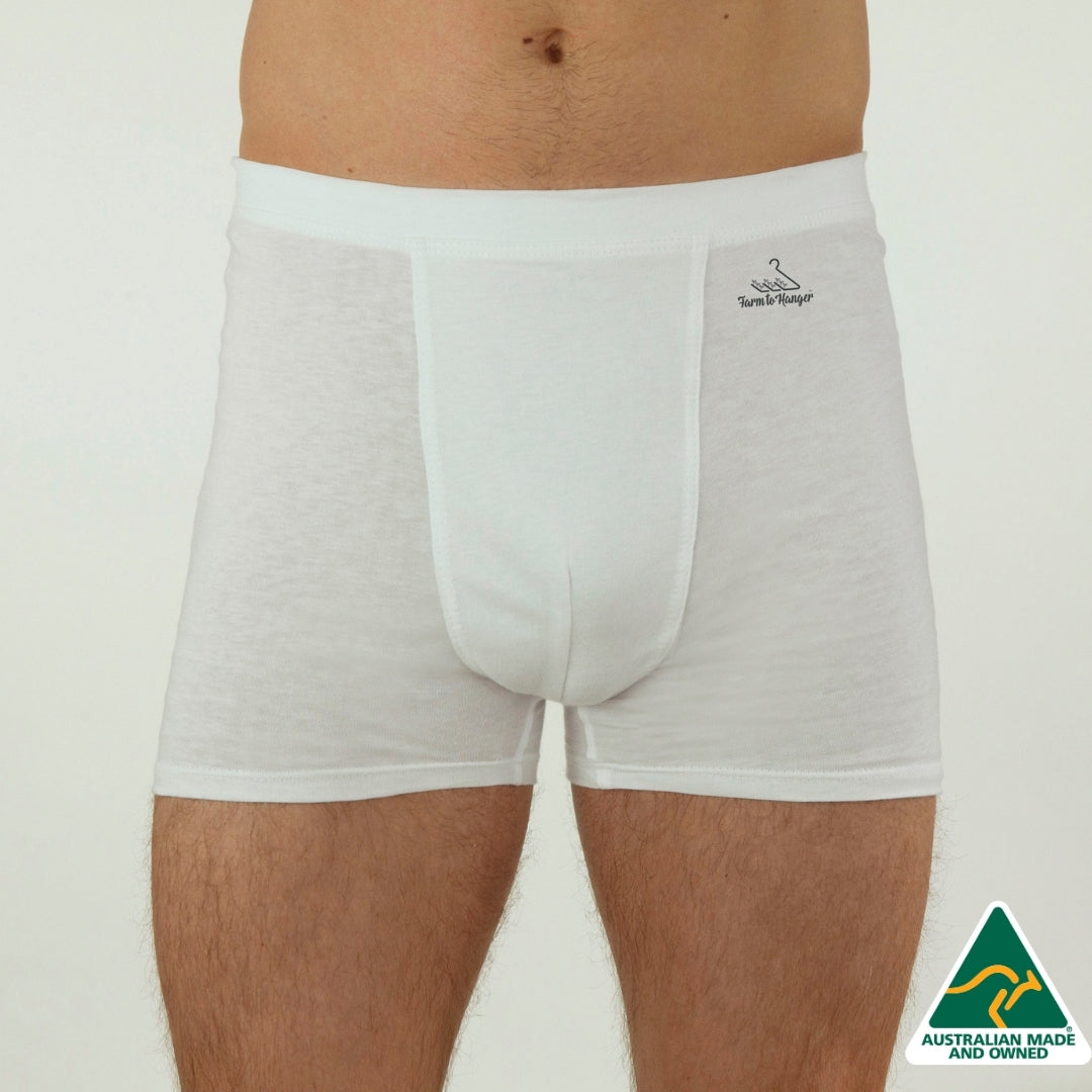 Men's Comfy Trunks, Short Leg - Five Set - White