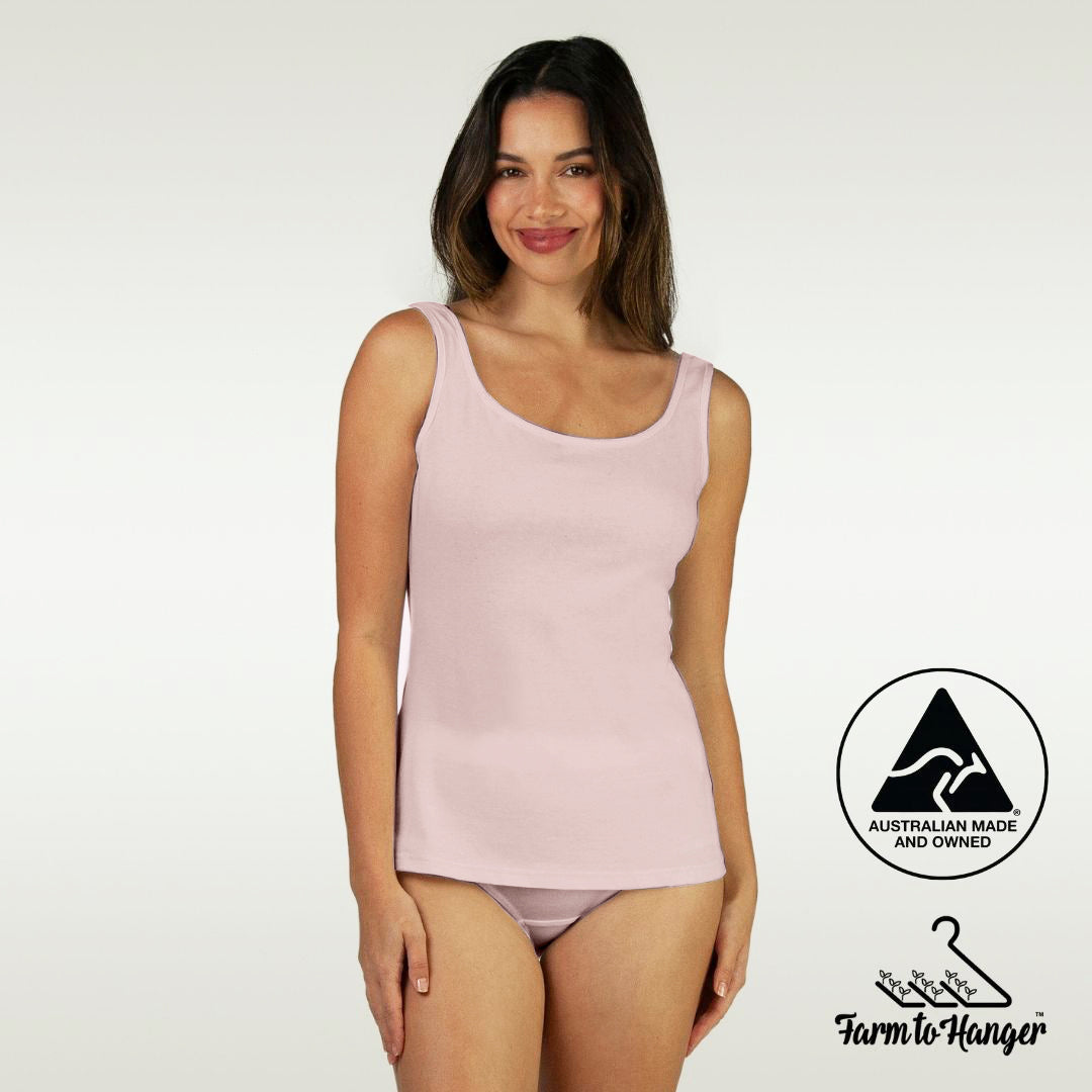Comfy Cami Singlet - Ballet Pink
