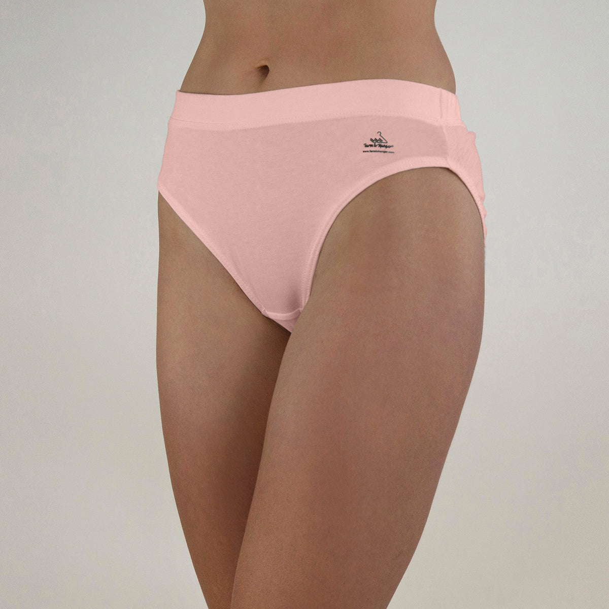 High Cut Comfy Bum Knickers - Ballet Pink