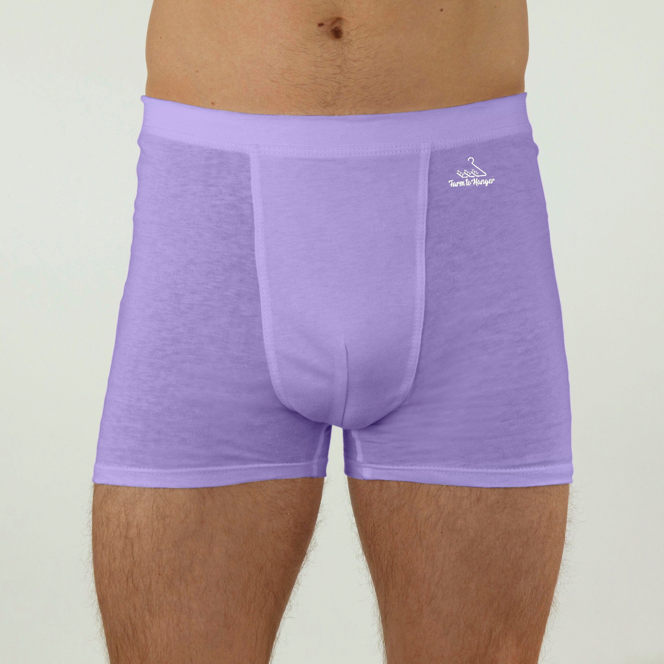 Men's Comfy Trunks, Short Leg - Five Set - Lavender