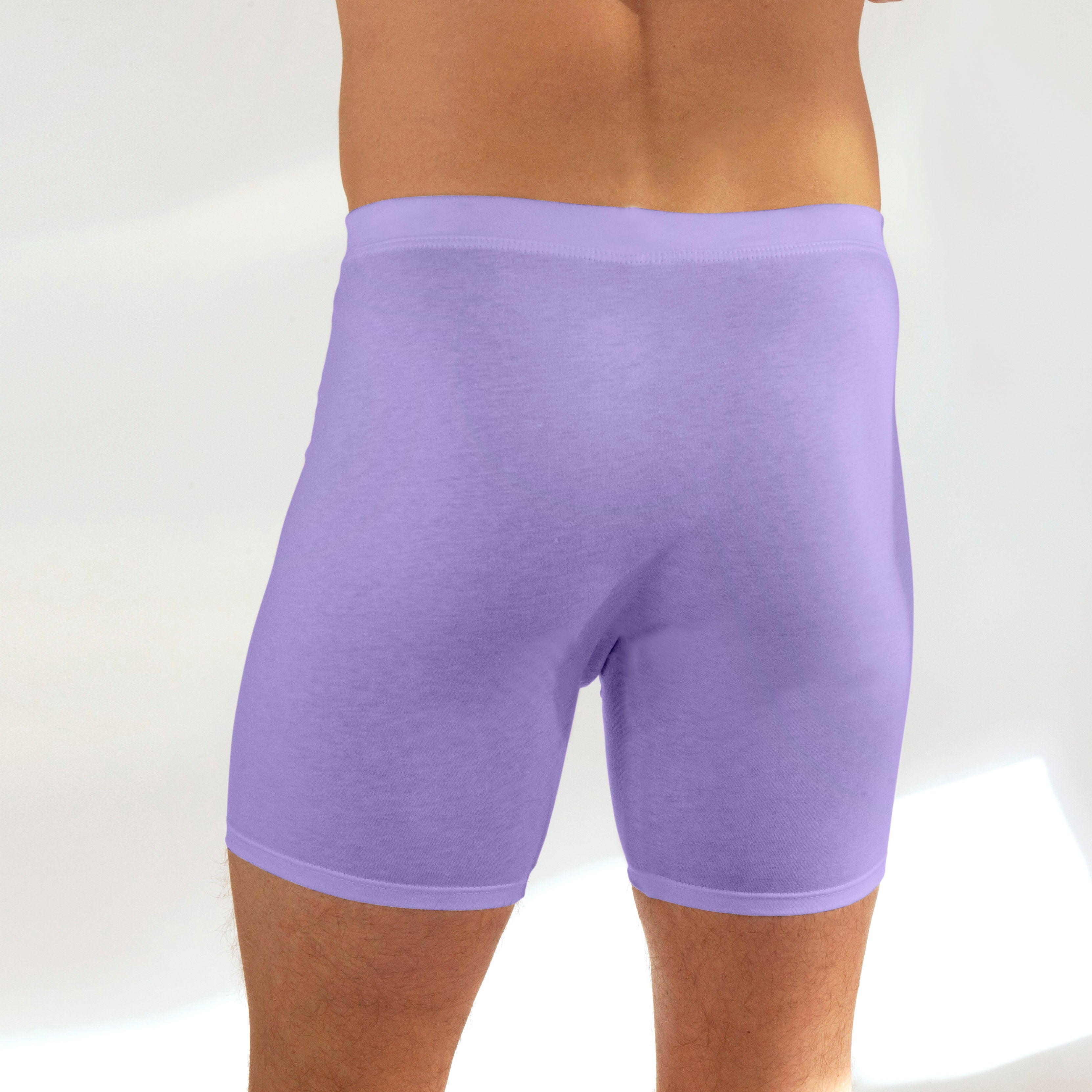Men's Comfy Trunks, Long Leg - Five Set - Lavender