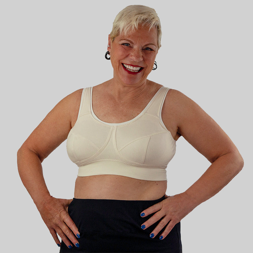 Comfy Curves Cotton Bra - Natural - Limited selection available