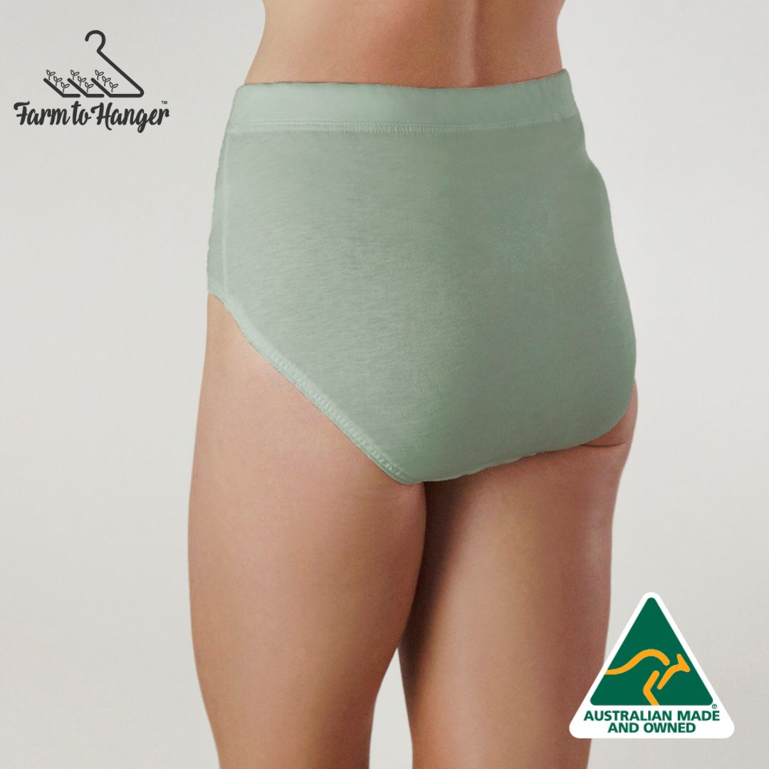 Natural Waist Comfy Bum Knickers - Mint