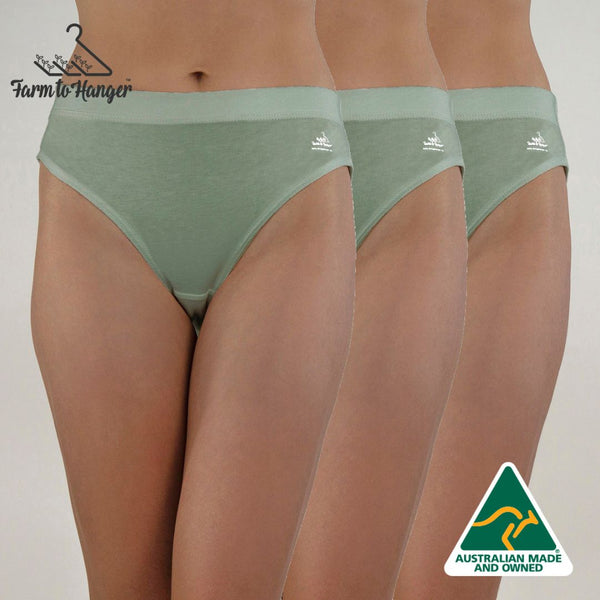 PRE-ORDER - 30TH MAY High Cut Comfy Bum Knickers - Single Colour Triple Set - Mint