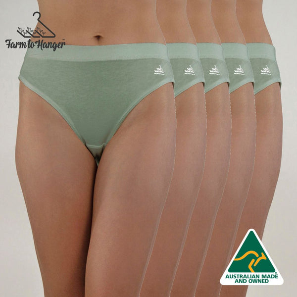 PRE-ORDER - 30TH MAY High Cut Comfy Bum Knickers - Single Colour Five Set - Mint