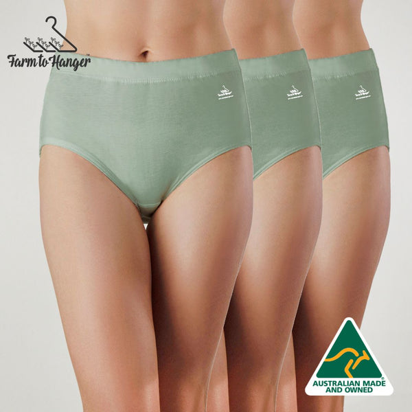PRE-ORDER - 30TH MAY - Natural Waist Comfy Bum Knickers - Single Colour Triple Set - Mint