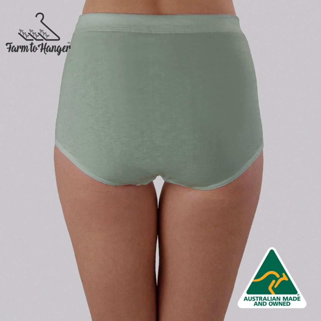 High Waist Low Leg Comfy Bum Knickers - Single - Mint