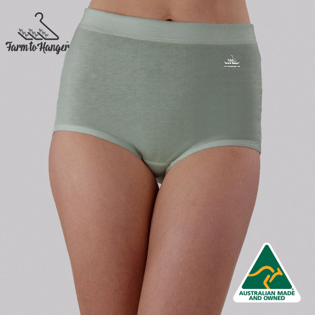 High Waist Low Leg Comfy Bum Knickers - Single - Mint