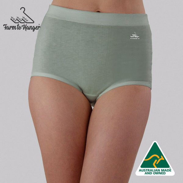 PRE-ORDER - 30TH MAY High Waist Low Leg Comfy Bum Knickers - Single - Mint