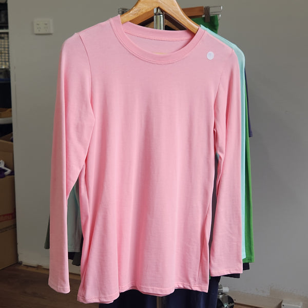 Sample - Item No. 19 - Size 8-10 - Long sleeve humble tee - heavy weight - Pink