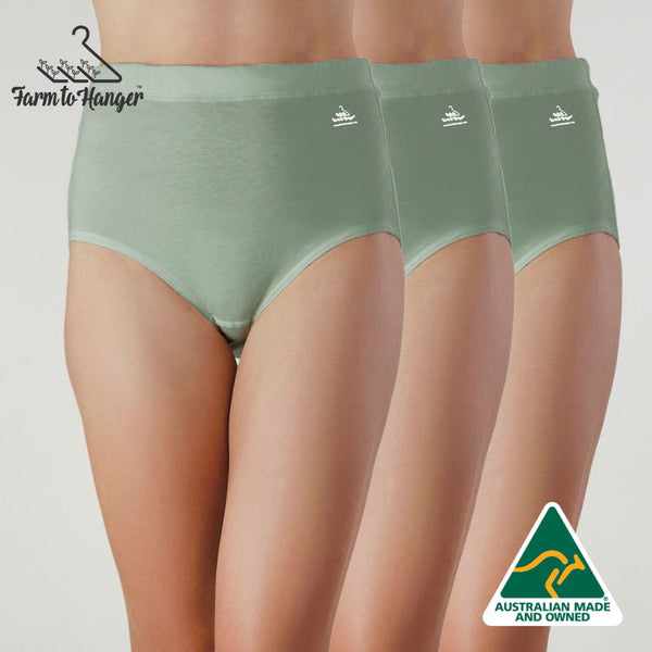 PRE-ORDER - 30TH MAY High Waist Comfy Bum Knickers - Single Colour Triple Set - Mint