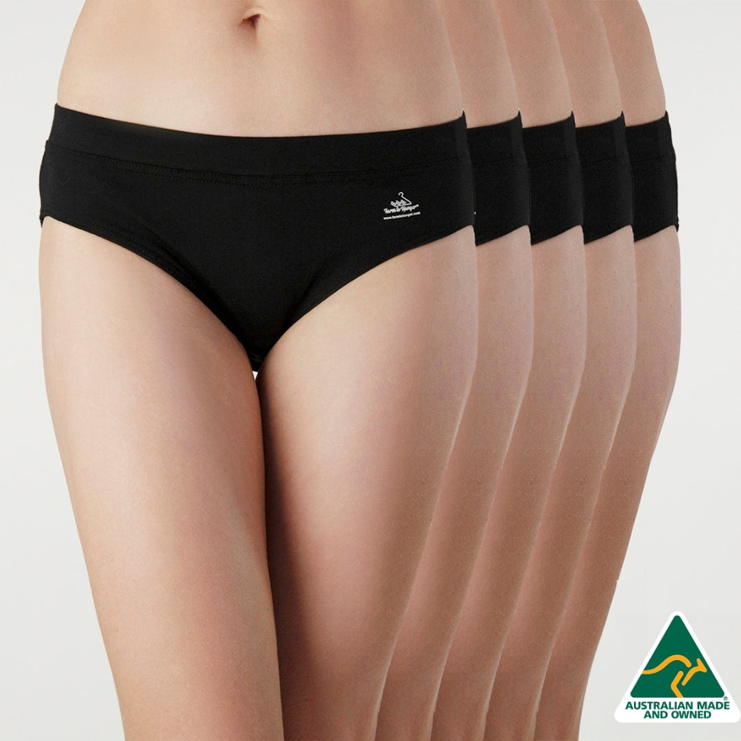 Comfy Bum Knickers - Five Set - Black