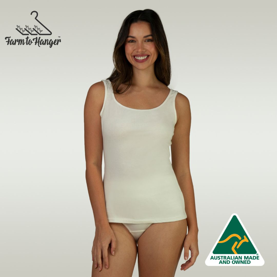 Comfy Cami Singlet - Natural