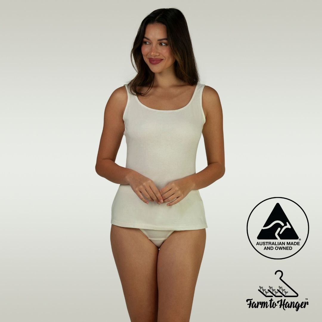 Comfy Cami Singlet - Natural