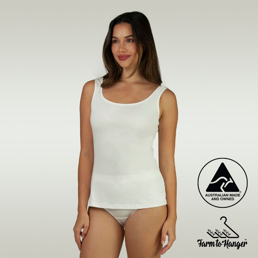 Comfy Cami Singlet - White