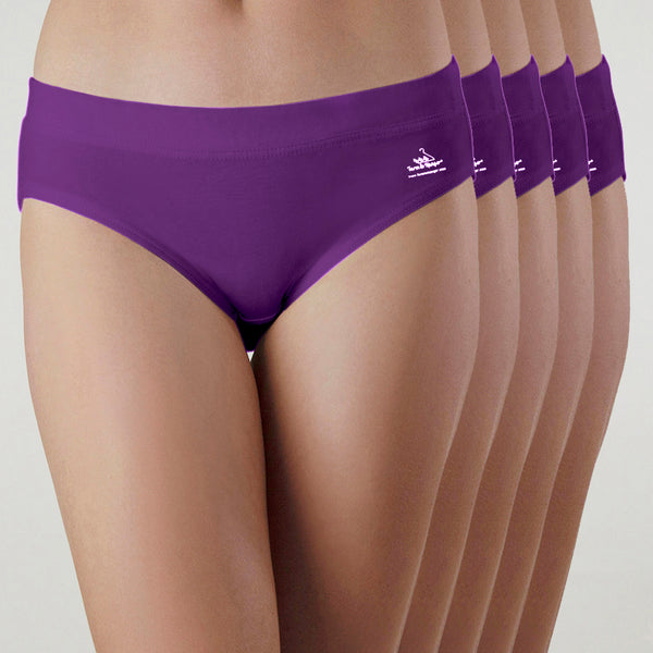 PRE-ORDER 30TH MAY - Comfy Bum Knickers - Single Colour FIVE Set - Purple