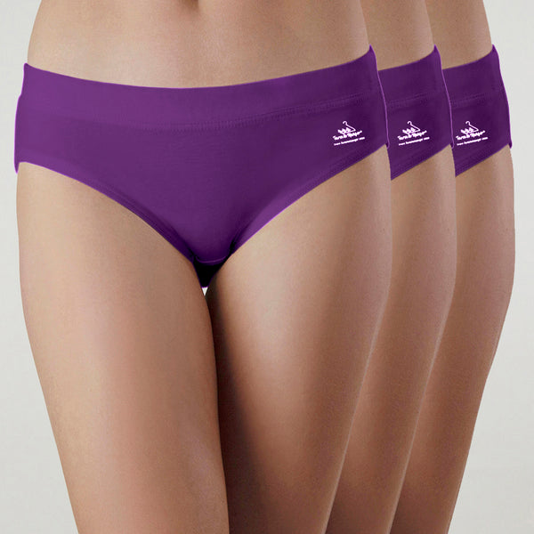 PRE-ORDER 30TH MAY - Comfy Bum Knickers - Single Colour TRIPLE Set - Purple