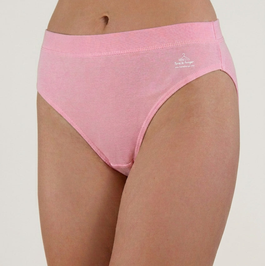 High Cut Comfy Bum Knickers - Pure Pink