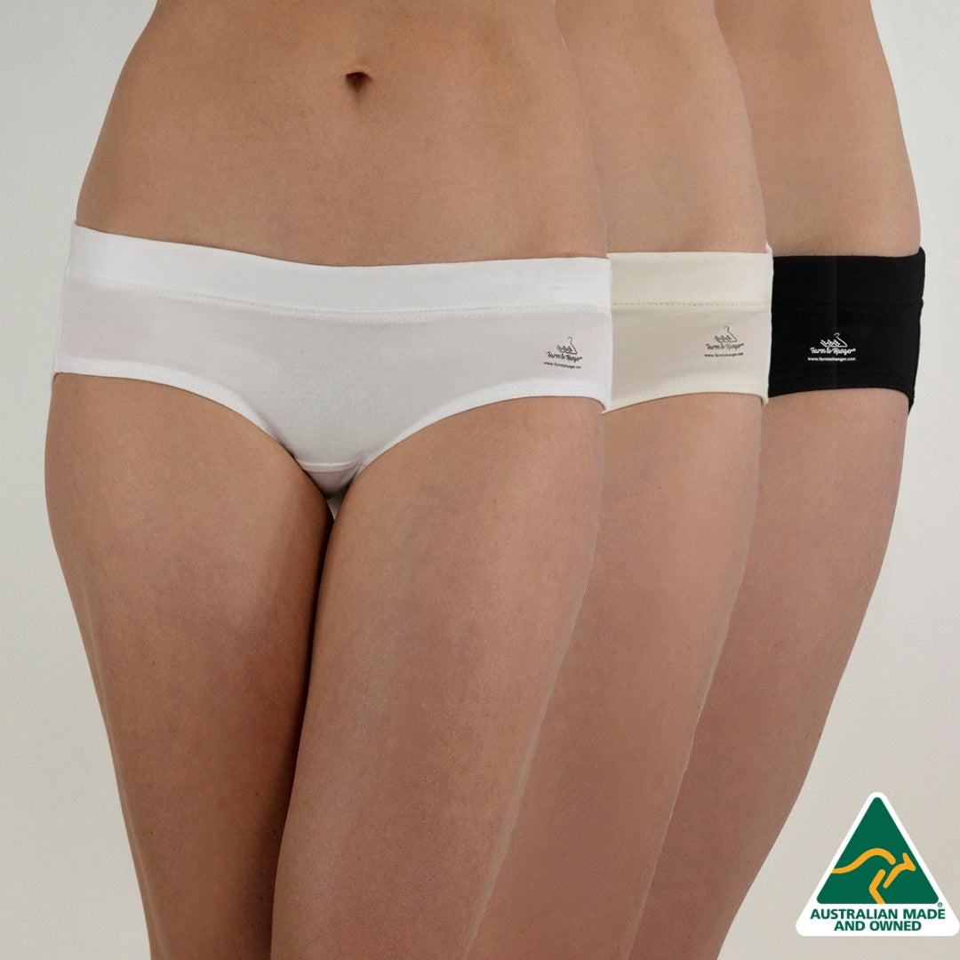 Happy Hipster Comfy Bum Knickers - Multi-Colour Triple Set