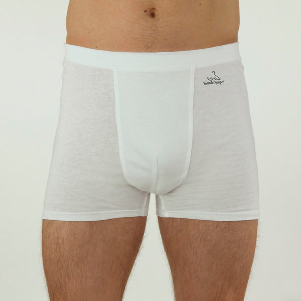 Men's Comfy Trunks, Short Leg - White