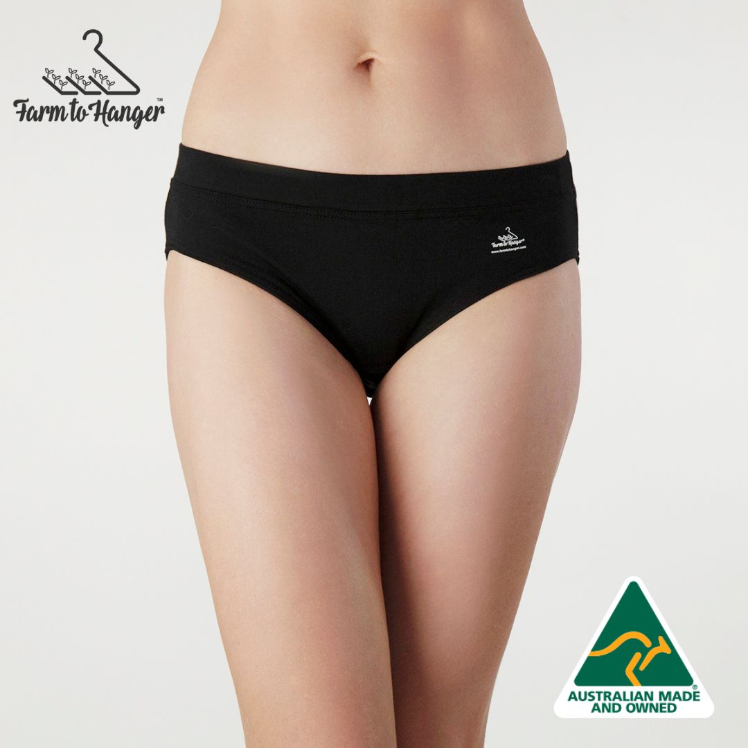Farm To Hanger - Comfy Bum Knickers - Black