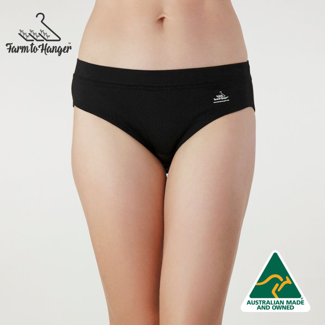 Farm To Hanger - Comfy Bum Knickers - Black 