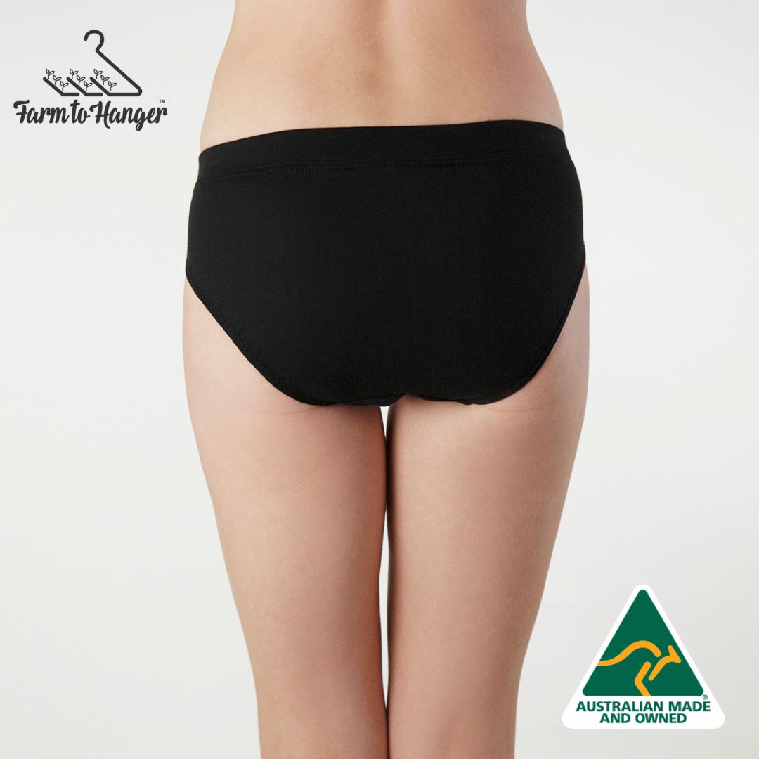 Farm To Hanger - Comfy Bum Knickers - Black