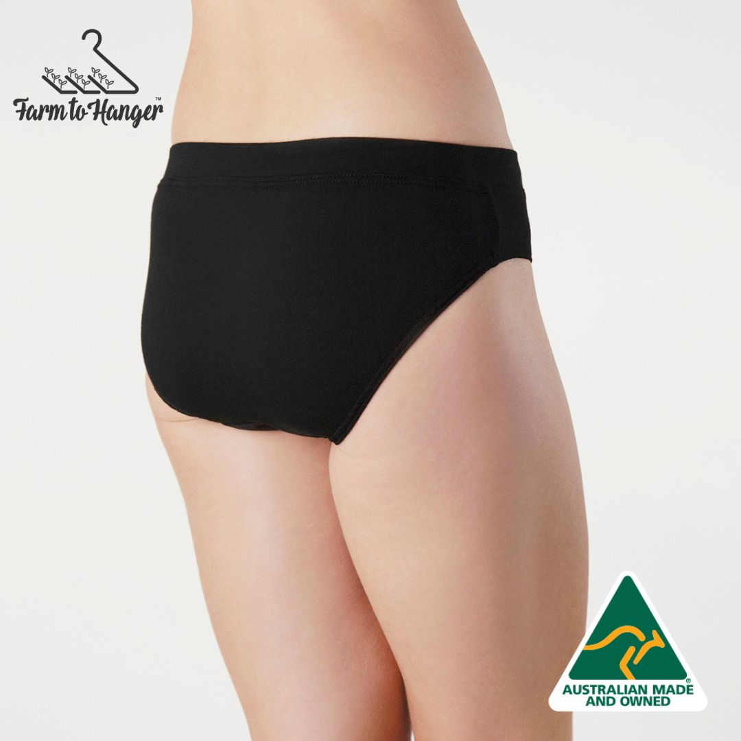 Farm To Hanger - Comfy Bum Knickers - Black 