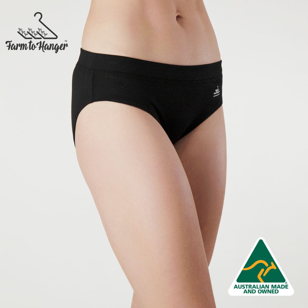 Farm To Hanger - Comfy Bum Knickers - Black