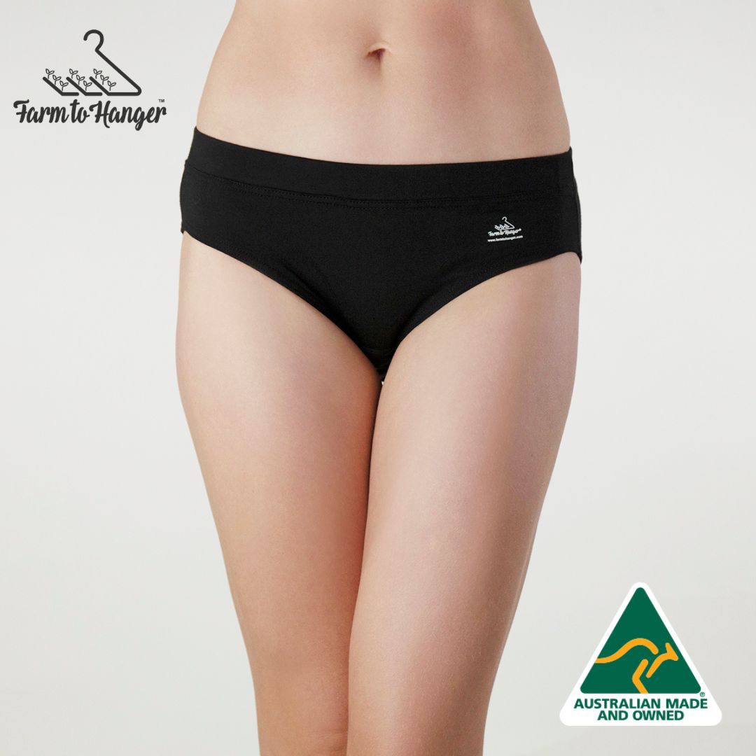 Farm To Hanger - Comfy Bum Knickers - Black