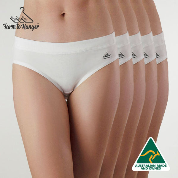 Comfy Bum Knickers - Single Colour FIVE Set - White