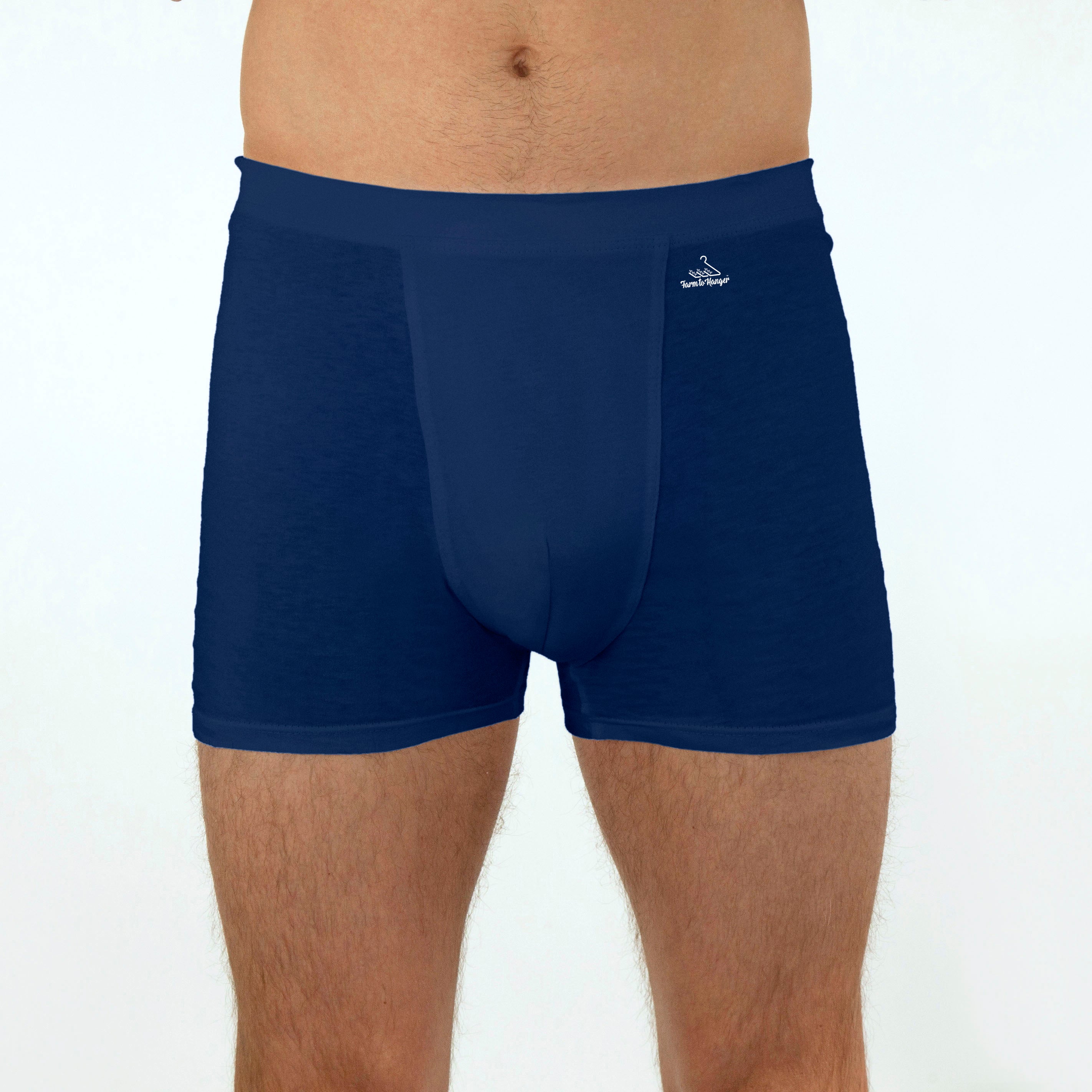 Men's Comfy Trunks, Short Leg - Triple Set - Navy