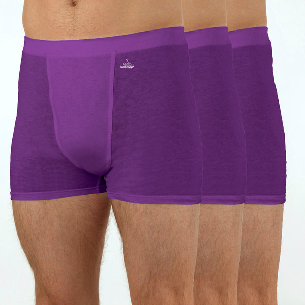 PRE-ORDER 30TH MAY - Men's Comfy Trunks, Short Leg - Triple Set - Purple