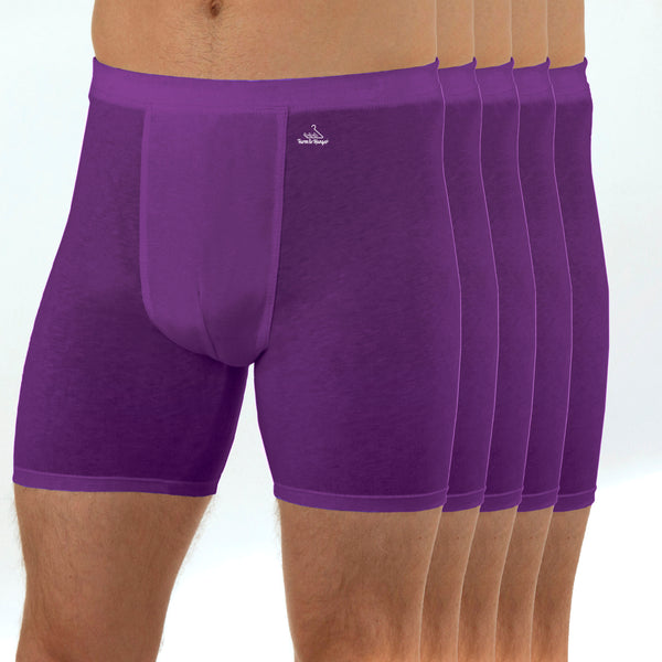 PRE-ORDER 30TH MAY - Men's Comfy Trunks, Long Leg - Five Set - Purple