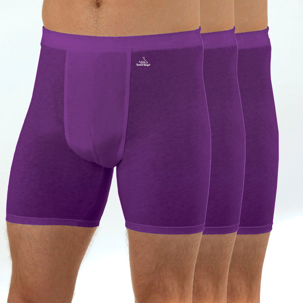 PRE-ORDER 30TH MAY - Men's Comfy Trunks, Long Leg - Triple Set - Purple