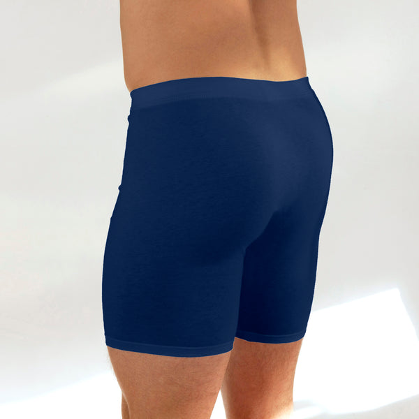 Men's Comfy Trunks, Long Leg - Five Set - Navy