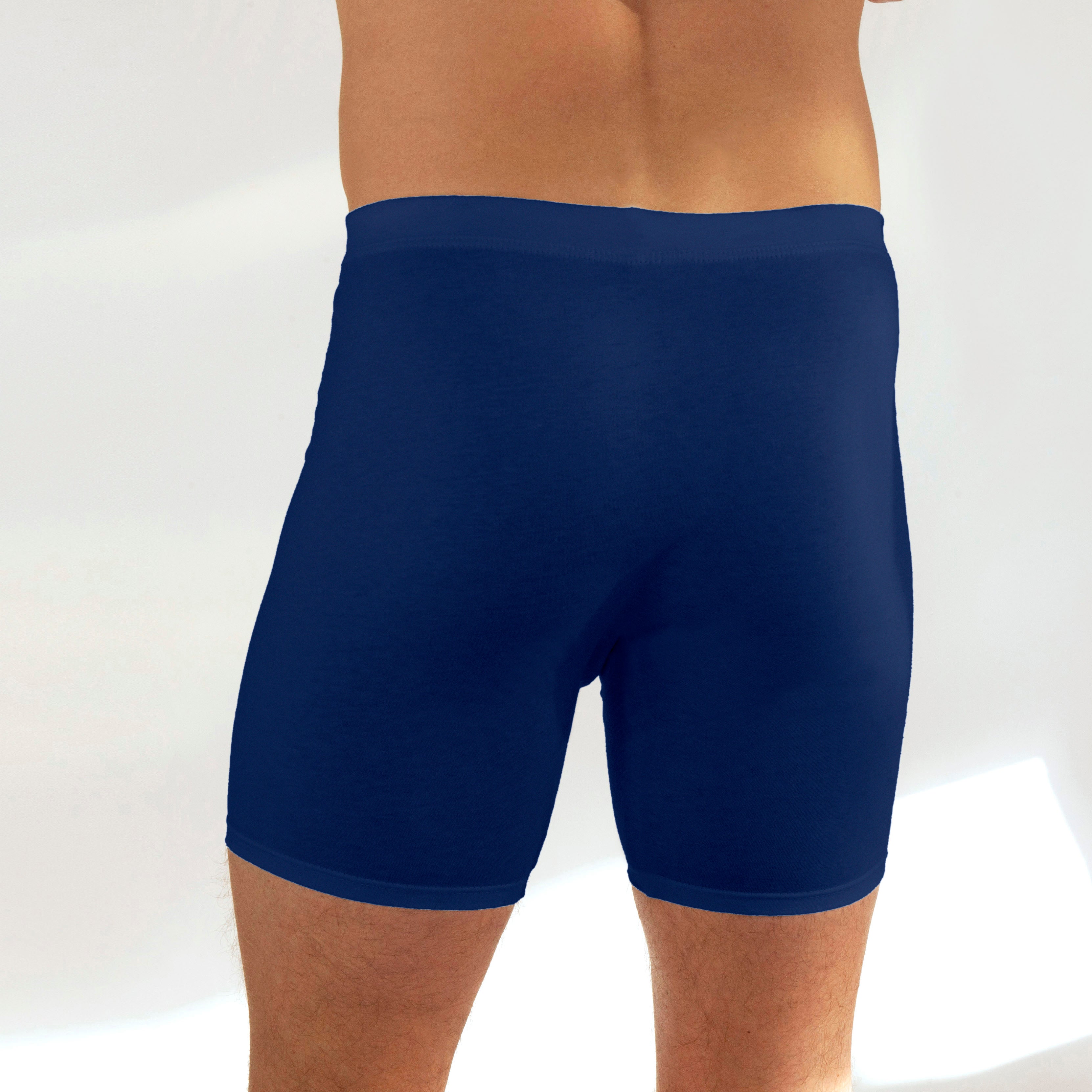 Men's Comfy Trunks, Long Leg - Five Set - Navy