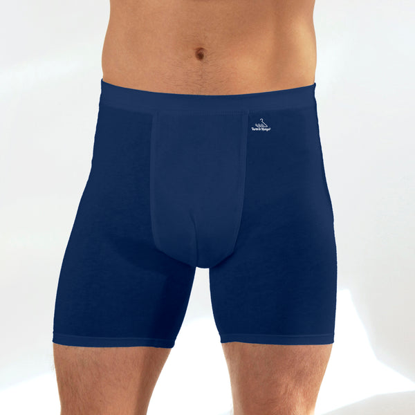 Men's Comfy Trunks, Long Leg - Triple Set - Navy