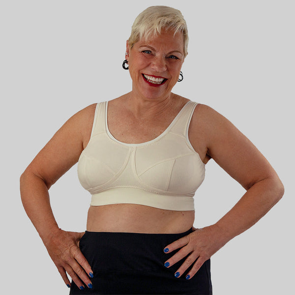 Comfy Curves Cotton Bra - Natural