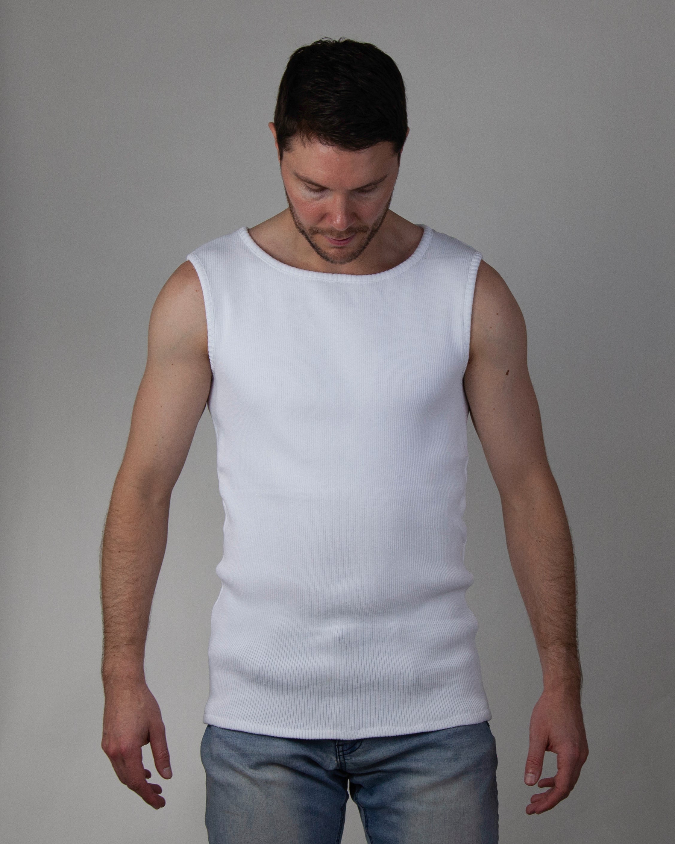 Men's - Comfy Singlet - White