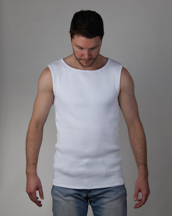 Men's - Comfy Singlet - White
