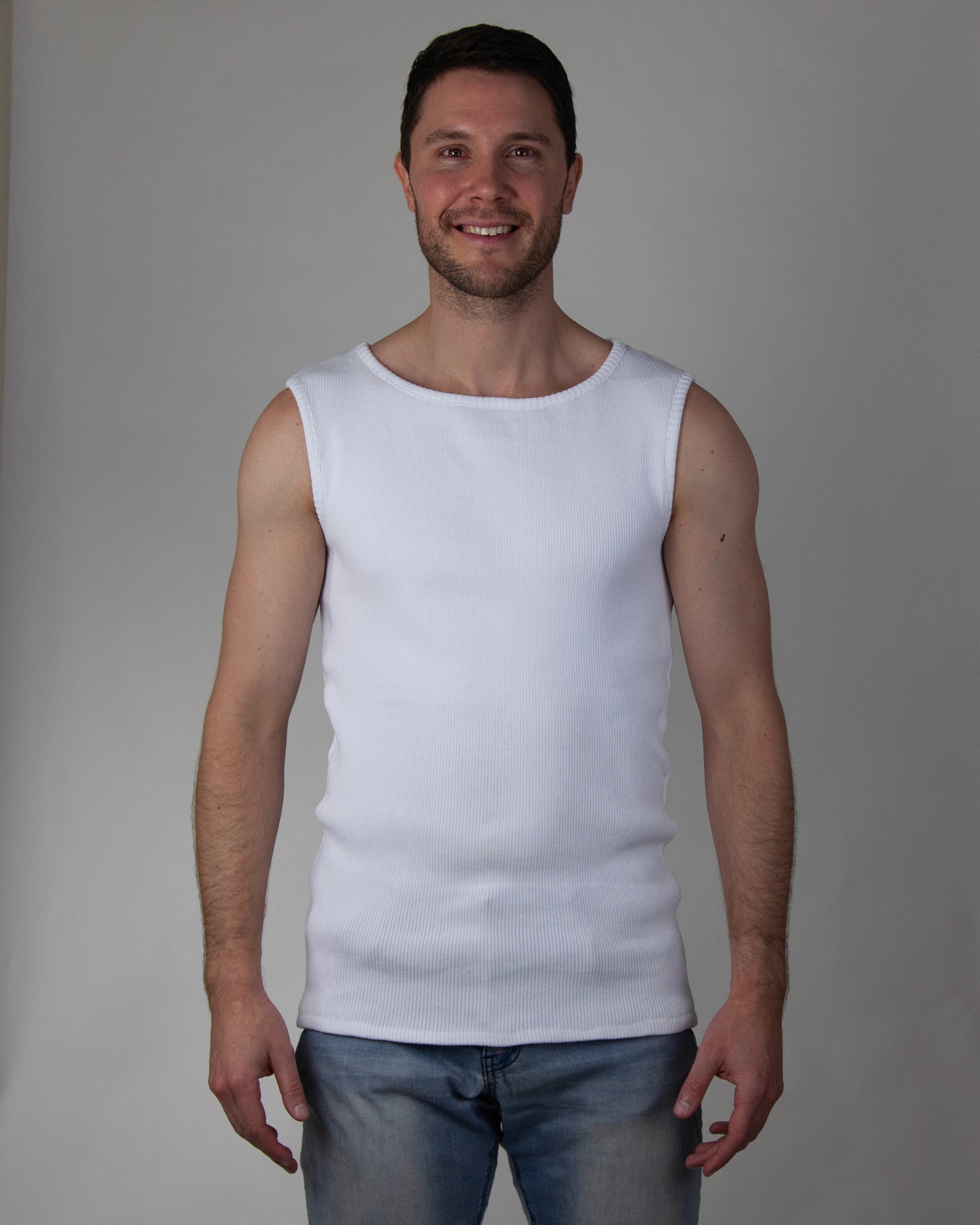 Men's - Comfy Singlet - White