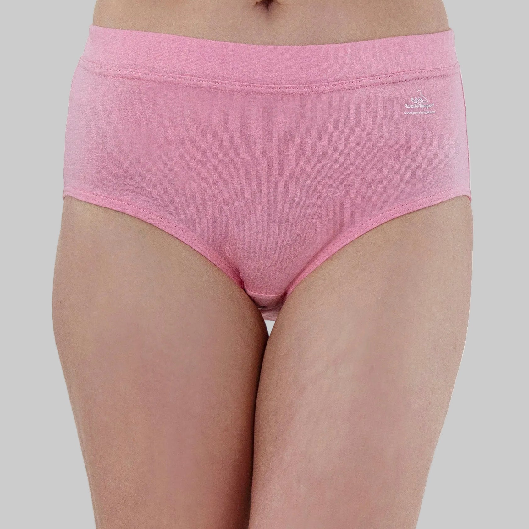 Natural Waist Comfy Bum Knickers - Pure Pink