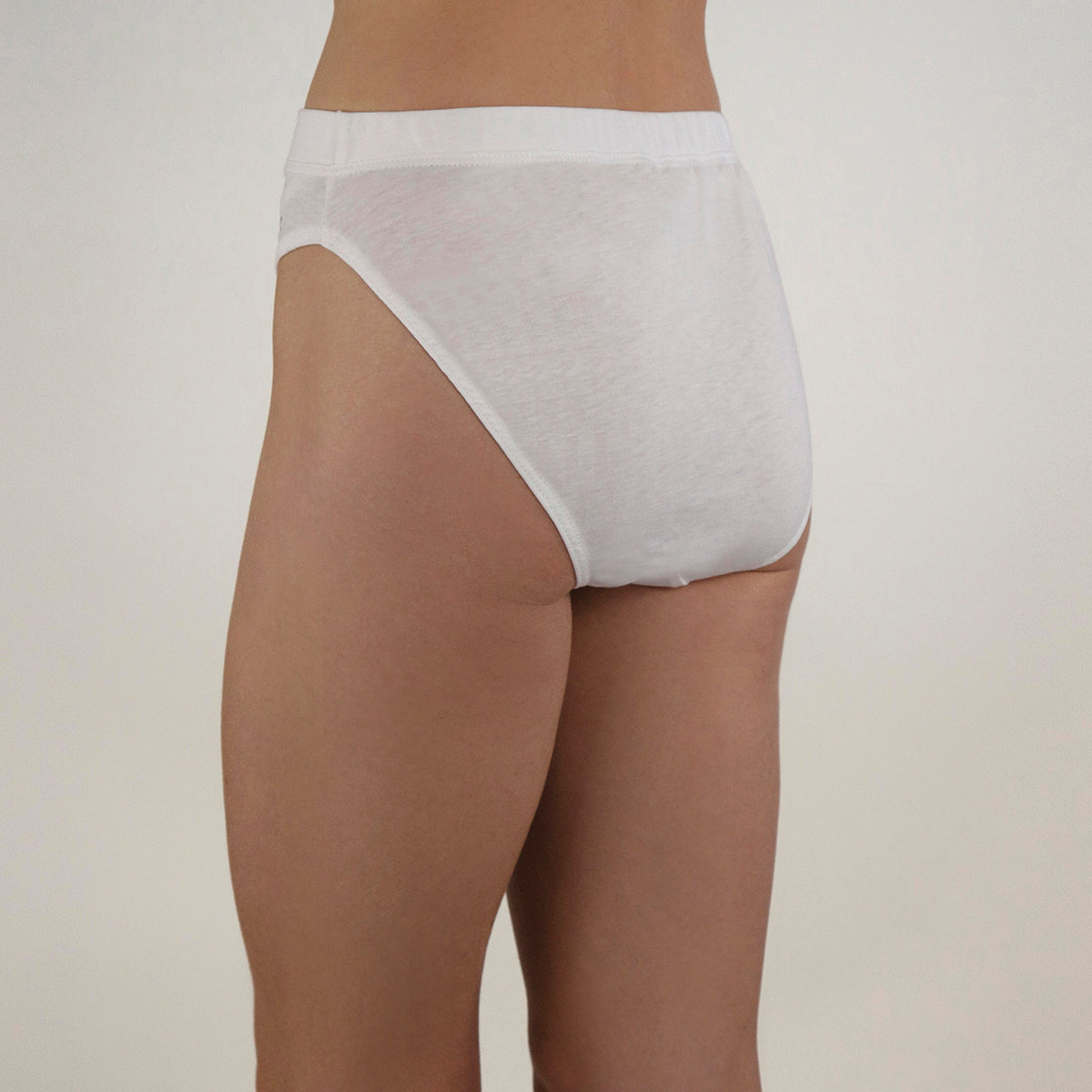 High Cut Comfy Bum Knickers - White