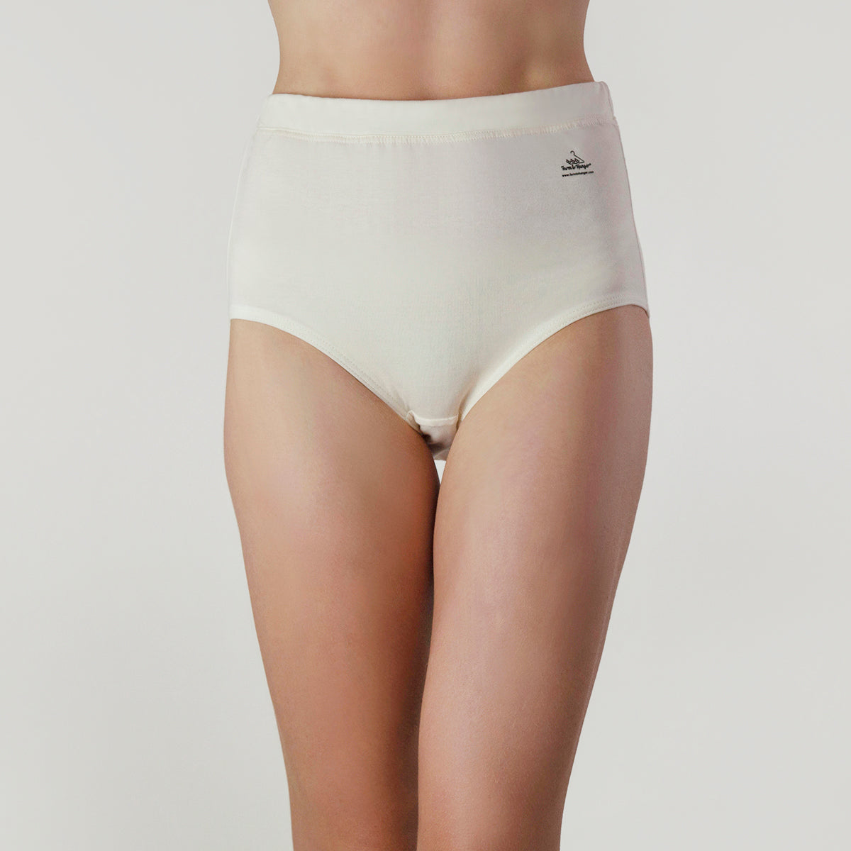 High Waist Comfy Bum Knickers - Single Colour Triple Set - Natural