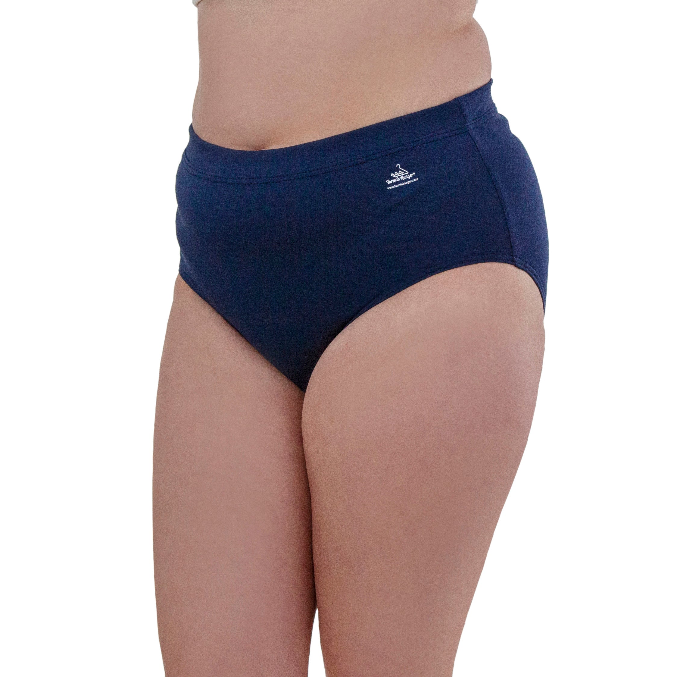 Natural Waist Comfy Bum Knickers - Navy