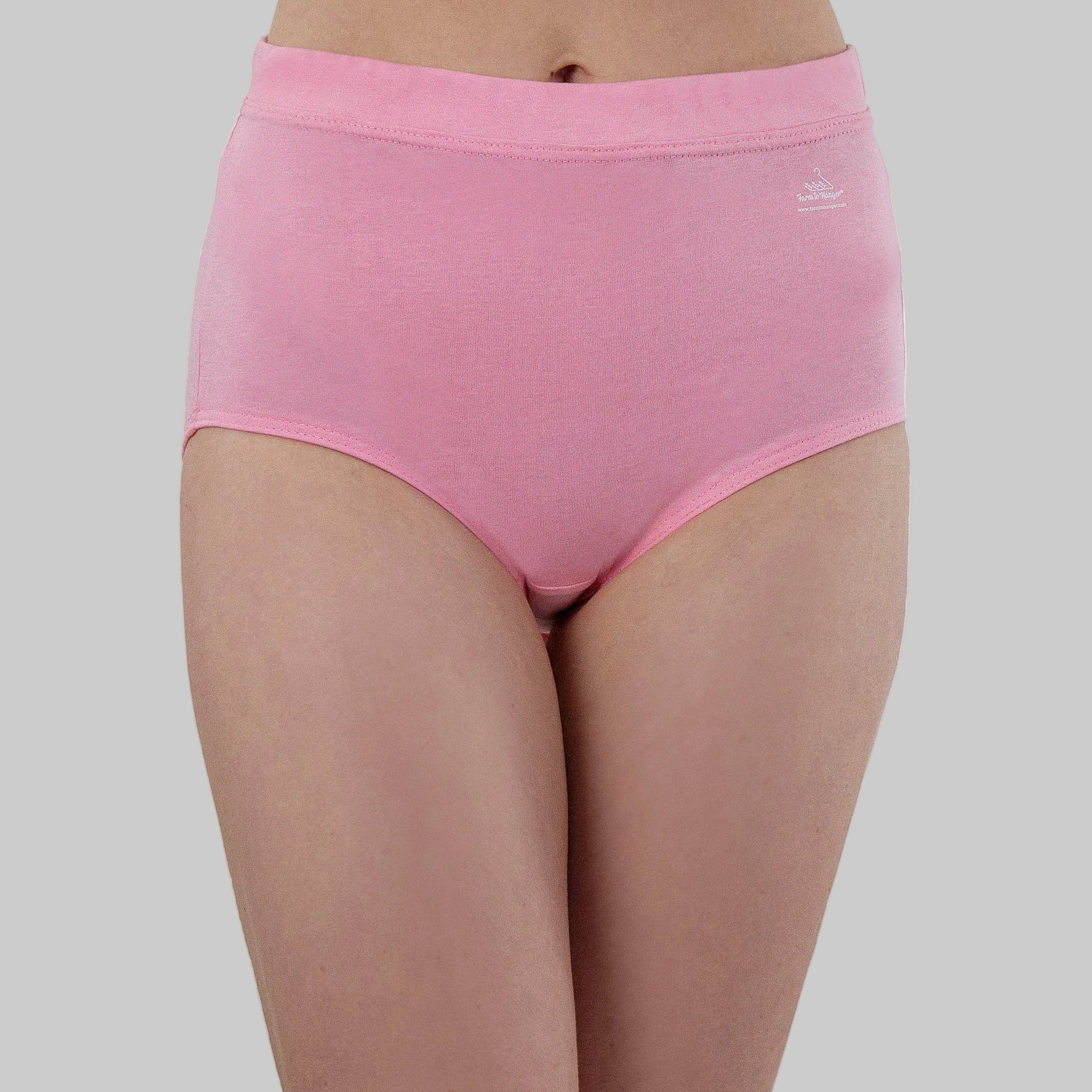 High Waist Comfy Bum Knickers - Pure Pink