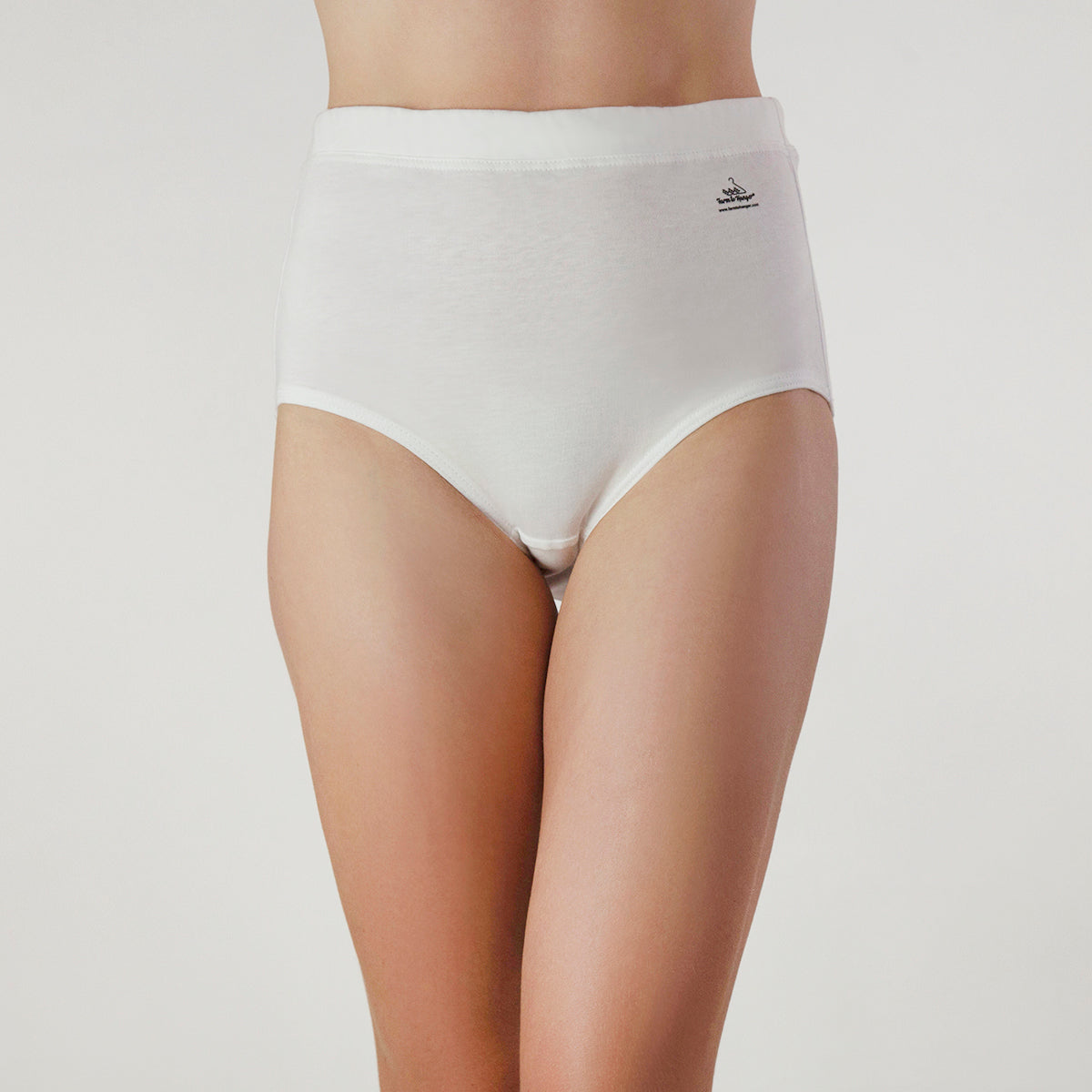 High Waist Comfy Bum Knickers - Single Colour Triple Set - White