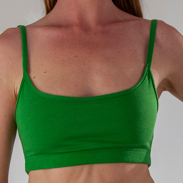 SOLD OUT! - Eco Cropped Bra Top - Green